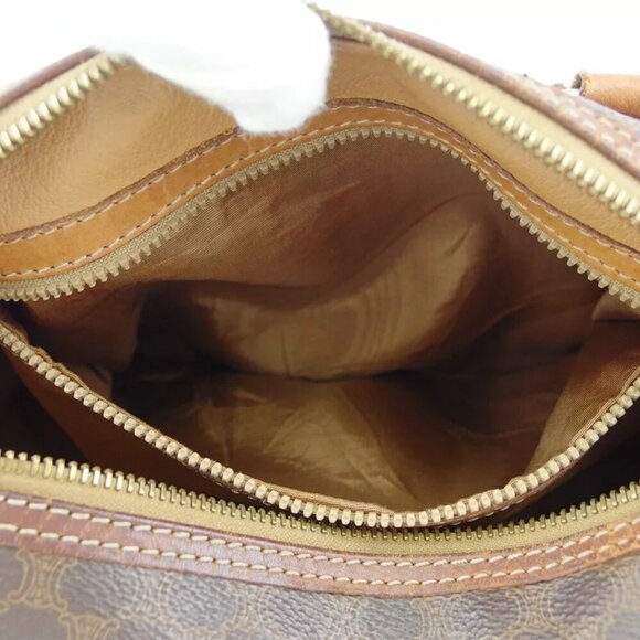 CELINE shoulder bag Macadam beige PVC x leather Authentic used - Picture 7 of 9